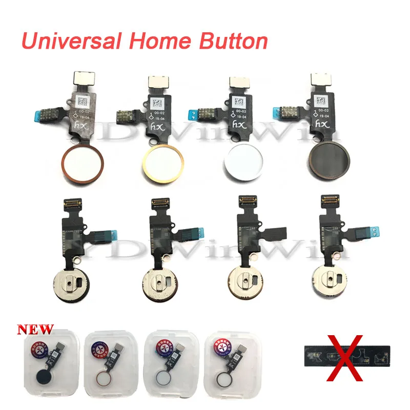 10 шт. 2019 новый дизайн HX универсальная кнопка Home для IPhone 7 8 Plus гибкий кабель обычные