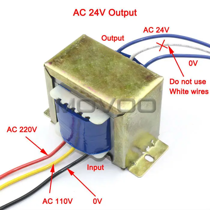 AC Step-down Transformer 110V-240V 220V to 24VAC Dual-Output Adapter 12V Amplifier Amp Power Supply #110012 | Обустройство дома