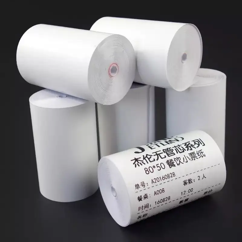Термобумага 57 мм x 30 без сердечника картон 64 рулона кассовая бумага|pos paper|thermal paper