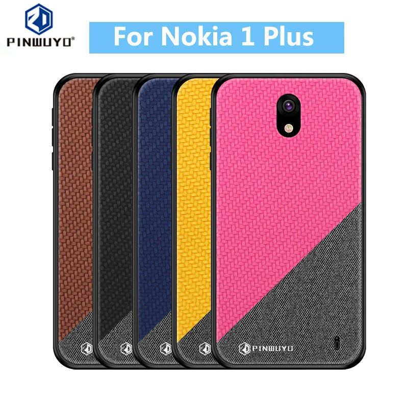 Оригинальный чехол PINWUYO Honors для Nokia 1 Plus тканевый мягкий с оплеткой жесткий
