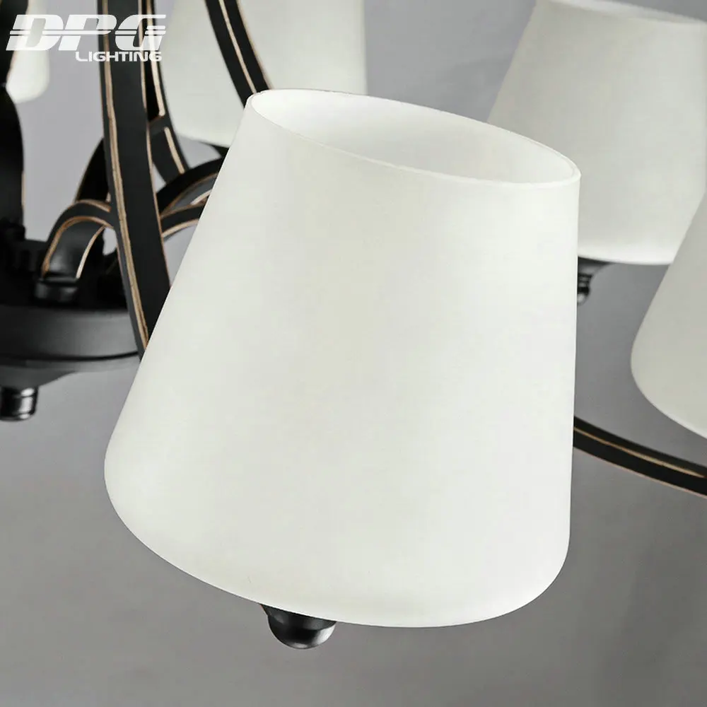 Стеклянный абажур железная люстра осветительная арматура lustre потолочные люстры