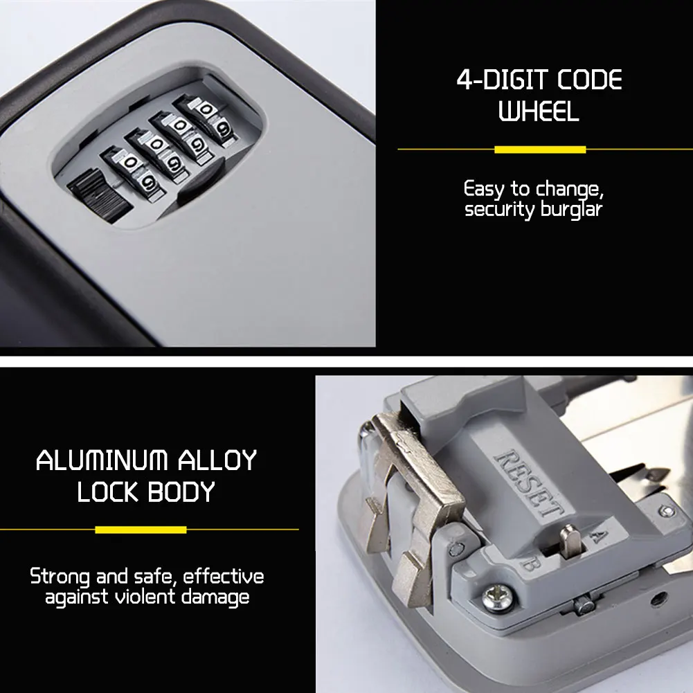4 Password Key Box Wall Mounted Lock Premium Durable Convenient Office Storage for Security Drop Shipping | Обустройство дома