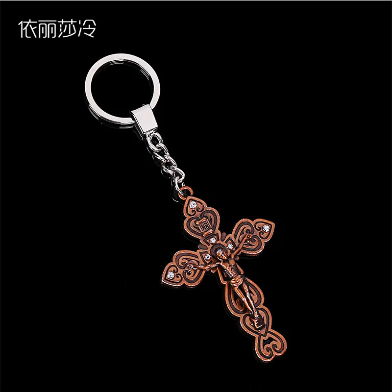 Женская подвеска классический ретро брелок с изображением Иисуса Христа кожаный