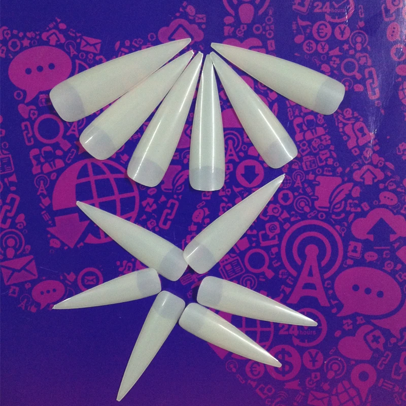 LUOLLOVE 600 шт Профессиональные Накладные ногти длинные острые Типсы для дизайна