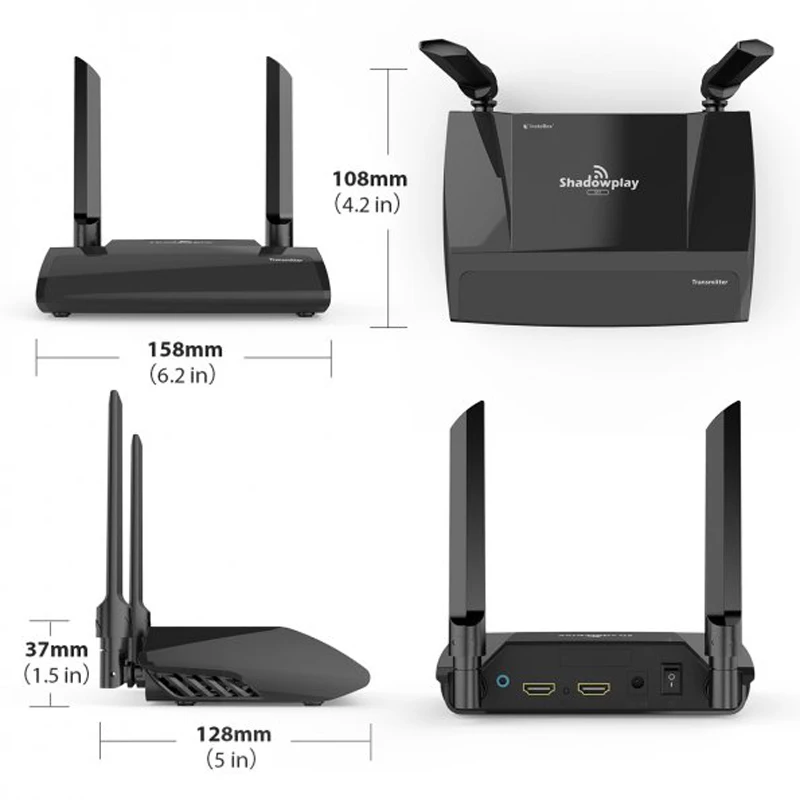 InstaBox Shadowplay SP2 HD 1080P 2 4/5 0 GHz 330Ft комплект беспроводного передатчика и приемника HDMI