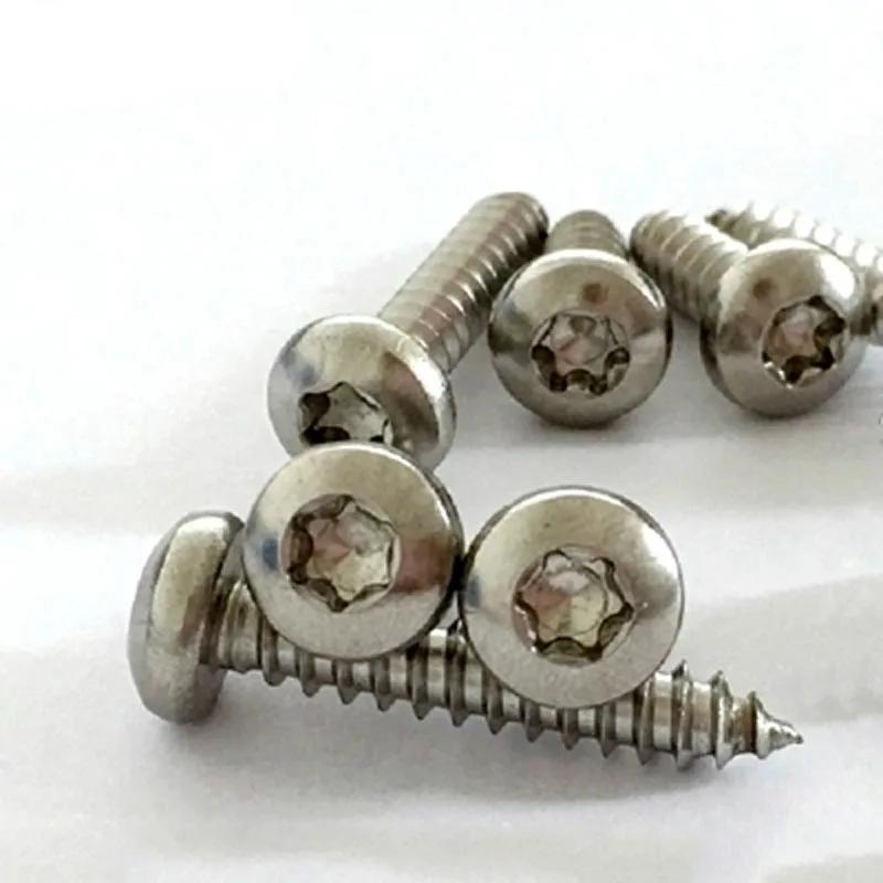 

20pcs M4.2 304 pan head Round heads Plum self-tapping nail tamper Star torx screw 9.5mm-32mm Length