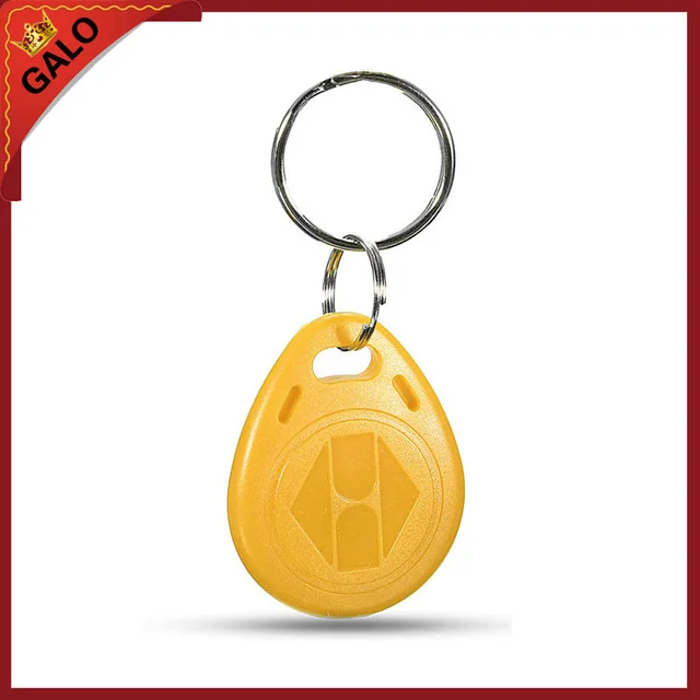 yellow Galo 10 шт./лот RFID карты 125 кГц Rfid брелоки тег(синий красный желтый) для смарт ворота электронный замок - Цвет: yellow