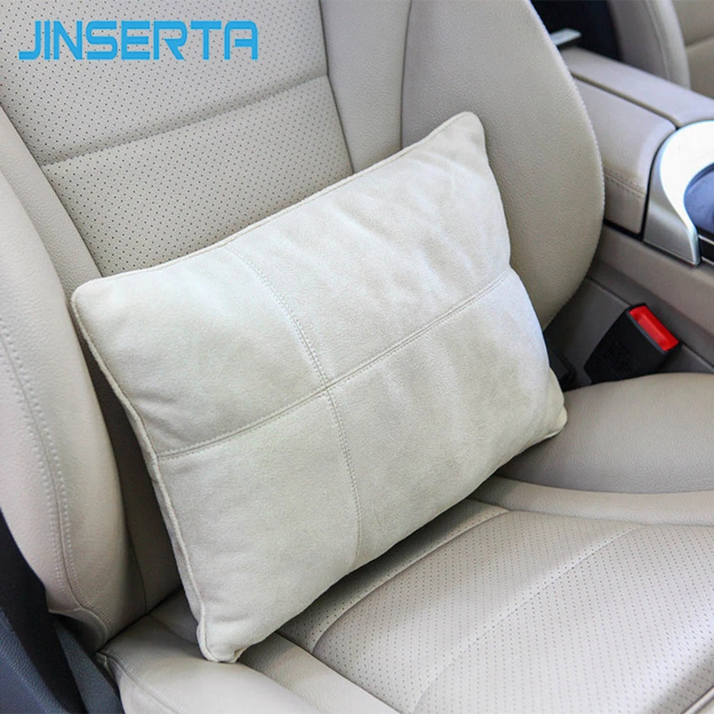 Подушка JINSERTA для спины сиденья автомобиля из замшевой ткани подушка поясницы
