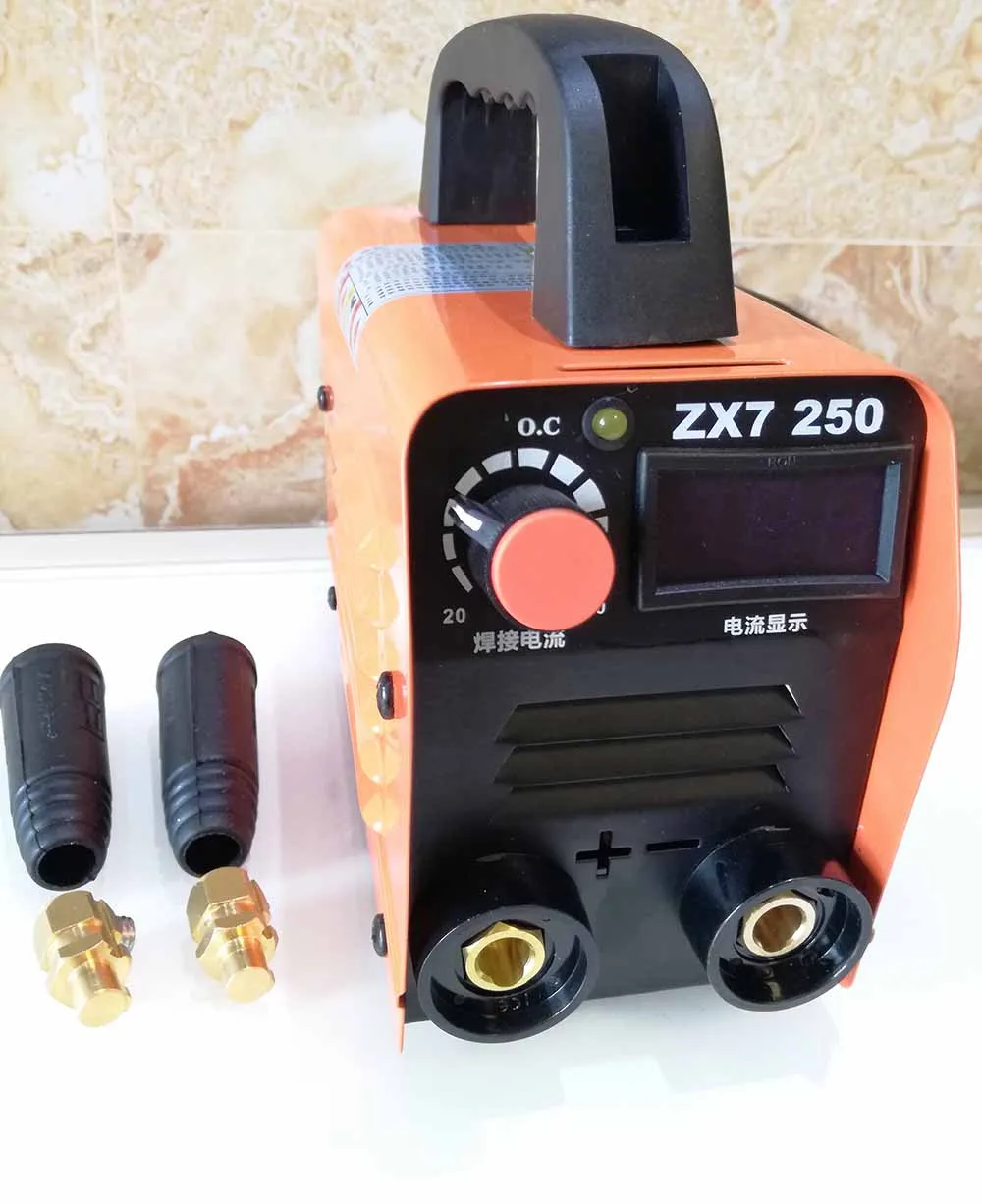 A ZX7-250 Портативный ручной сварочный аппарат IGBT инвертор MMA дуговой сварки Мини ЖК-дисплей цифровой сварочные машины 25-250A 220 V/110 V - Цвет: A