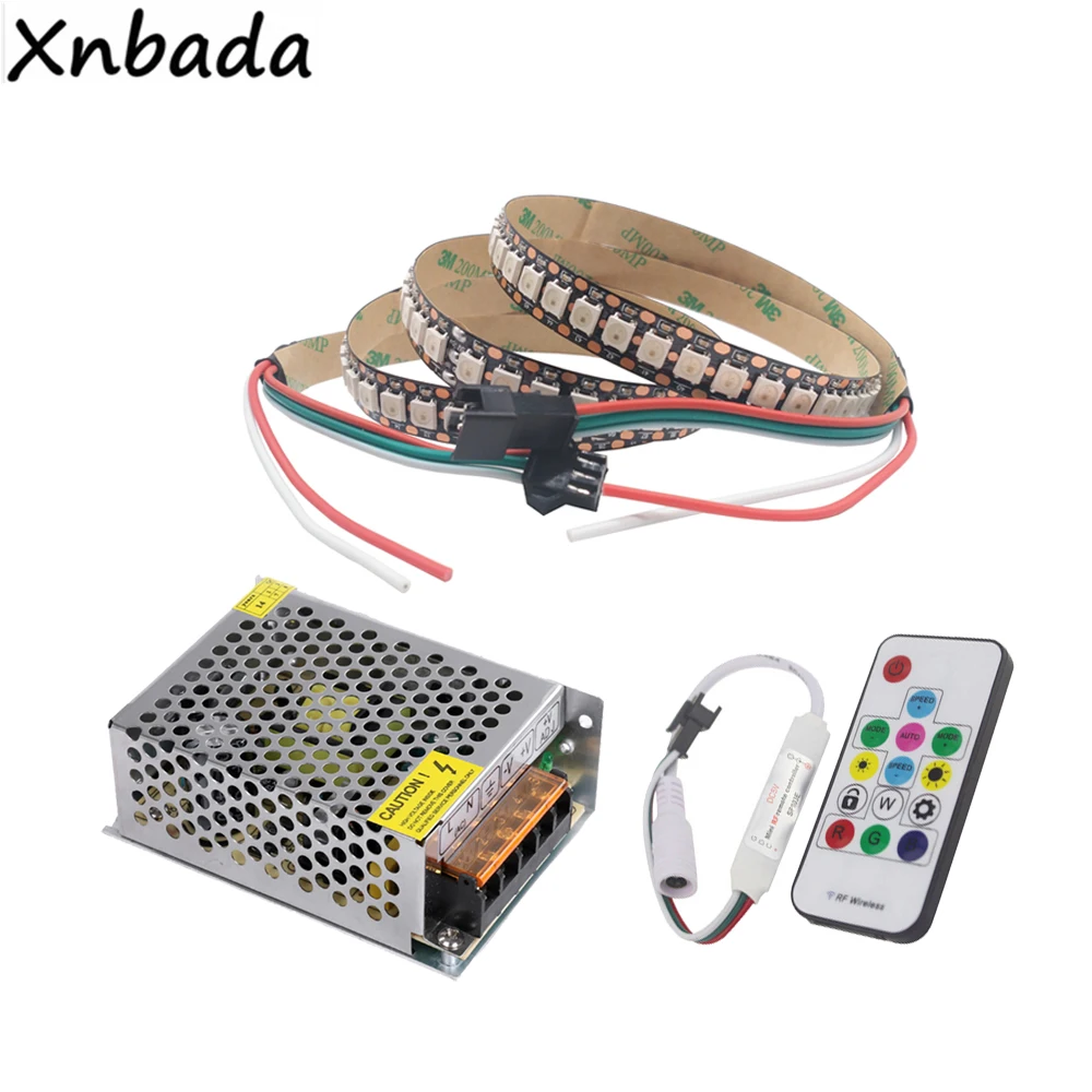 1 м ws2812b ws2812 144led/m rgb Светодиодная лента Водонепроницаемая ip30/ip67 14 клавиш rf