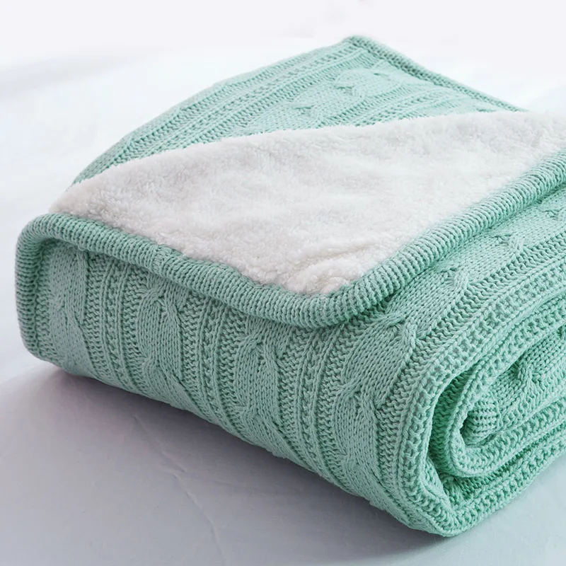 Зимнее теплое верблюжье вязаное шерстяное одеяло диван/покрывало удобное мягкое