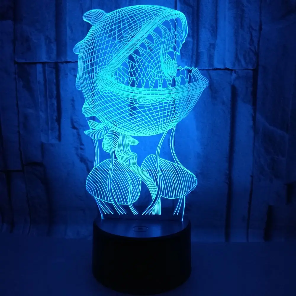 

Shell Shape 3d Desk Table Lamp 7 Colors usb Nightlight Touch Fish Lamp Children Bedroom Christmas Decorative Sleep Lighting