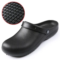 chef shoes eva non slip waterproof oil proof kitchen work shoes for chef master cook hotel restaurant slippers flat sandals