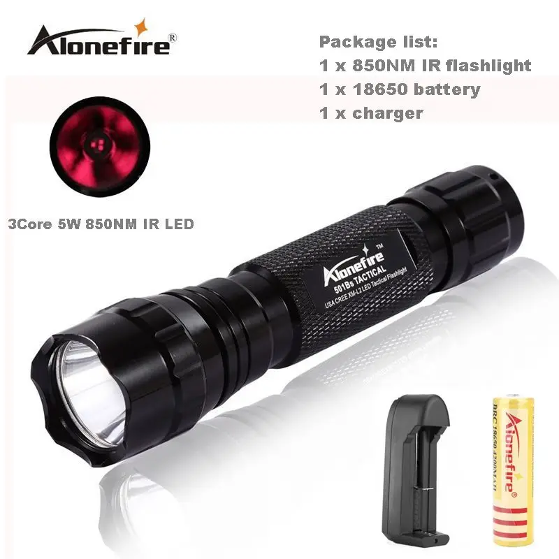 4 AloneFire 501B водонепроницаемый Масштабируемая функция 850nm ИК инфракрасный светодиодный фонарь для камеры ночного видения и видеокамеры - Испускаемый цвет: 4