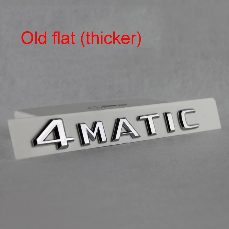 old flat big 4 Эмблема с буквами для Mercedes Benz 4matic, значок, автомобильный Стайлинг, переоборудование багажника, 4 колеса, логотип, наклейка, глянцевый черный хром, старый - Цвет: old flat big 4