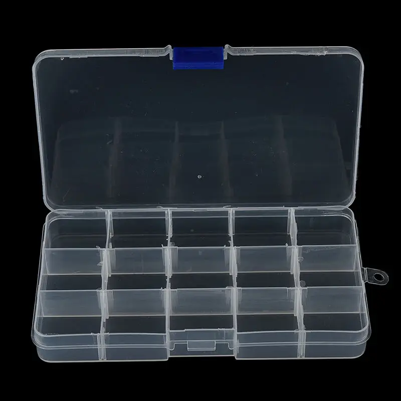 Пластиковый Регулируемый Прозрачный органайзер для колец и серег 10/15/24 ячеек| |