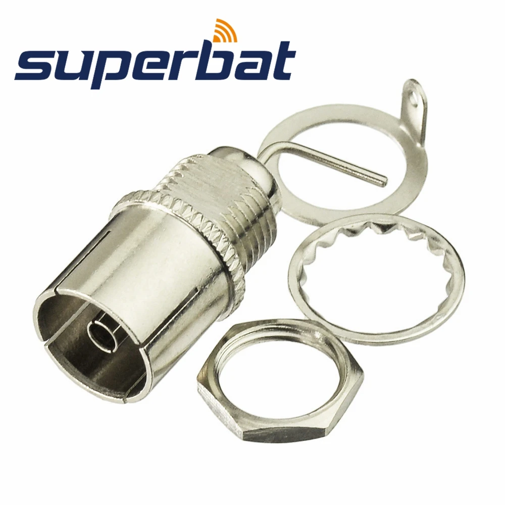 Superbat tv (PAL) Jack Женский переборка прямой РЧ коаксиальный разъем для антенного