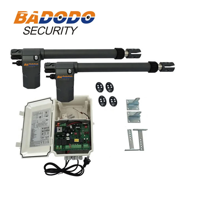 Kit2 220VAC автоматический двойной распашные ворота открывалка для ворот до 26 футов длиной 1700 фунтов с детектором петли беспроводной клавиатуры опционально - Цвет: Kit2