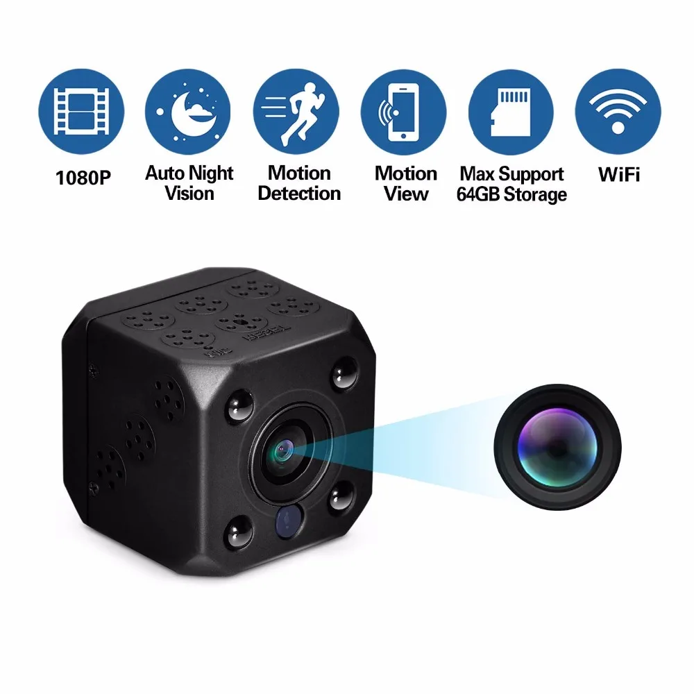 HD 1080 P WiFi мини камера с автоматическим ночным видением няня микро для домашнего
