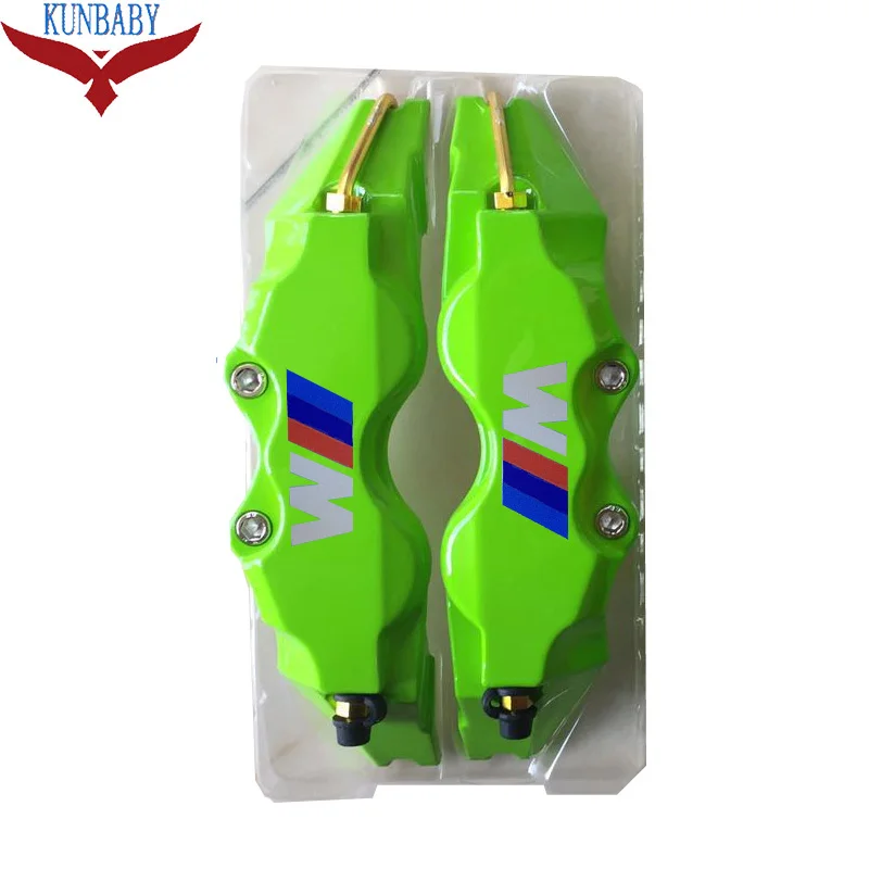 Green KUNBABY ABS пластик с белым/M 3m логотип дисковый тормозной суппорт Чехлы Размер L/M/S для B MW Модель 3 - Название цвета: Green