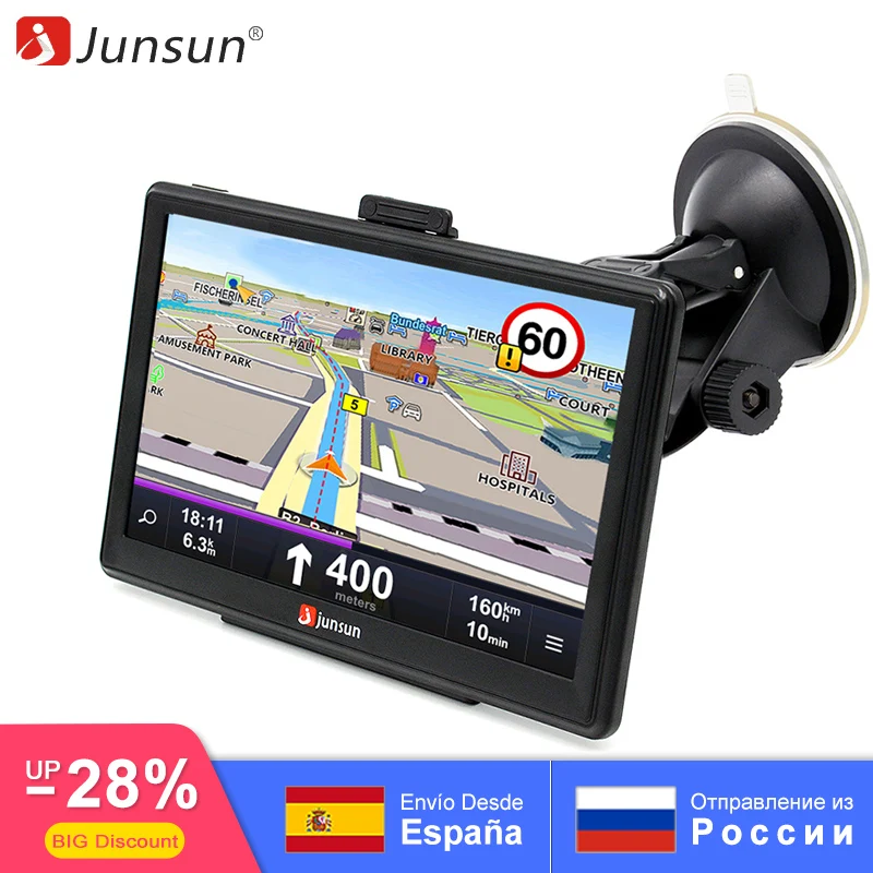 Junsun 7 дюймов gps навигации FM MP3/MP4 игроков Северной Америки карта бесплатное