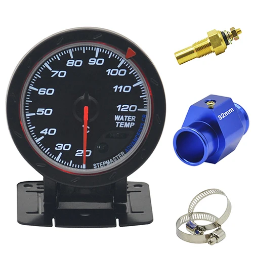 Water gauge T-Fit32 Дракон манометр 60 мм черный указатель авто мотоцикл Температура воды Манометр измеритель температуры белый и красный светильник - Цвет: Water gauge T-Fit32