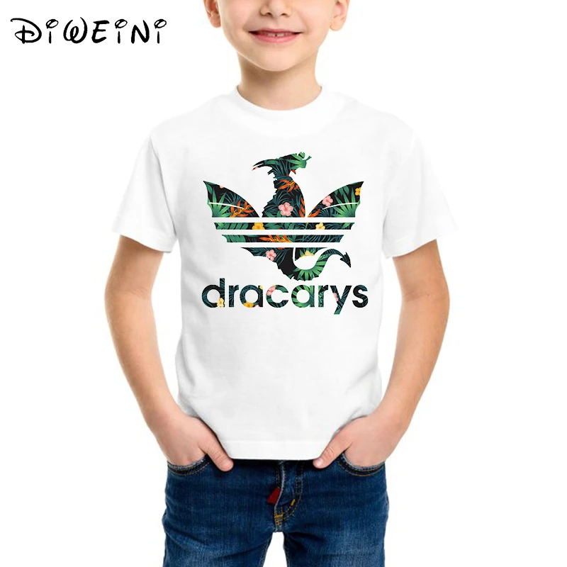 Dracarys для маленьких мальчиков футболка 2019 новая игра престолов одежда малышей