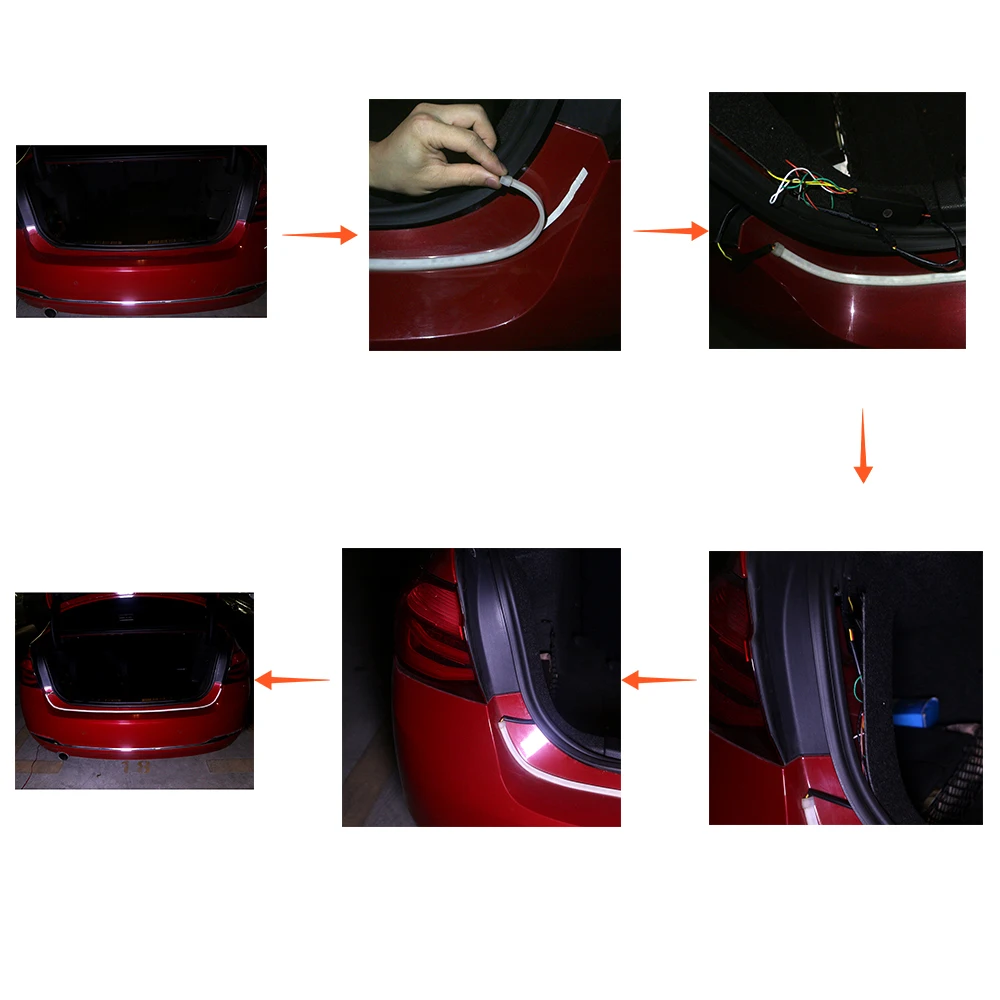 

1pcs 150cm 335 Led Canbus Dynamic Streamer Waterproof Car Backup Tail Luggage DRL Compartment Lamp Strip 12V DC