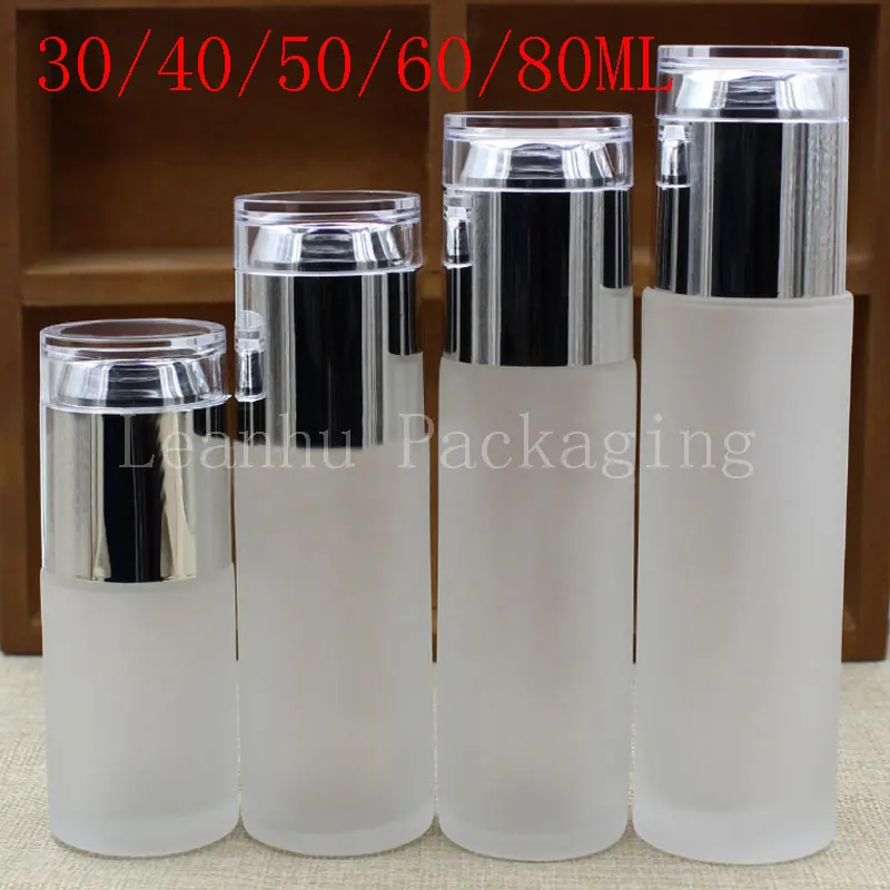 30/40/50/60/80ML Frosted Glass Spray Bottle, Toner/Perfume Spray Essence Bottle, Empty Cosmetic Container (12 PC/Lot)