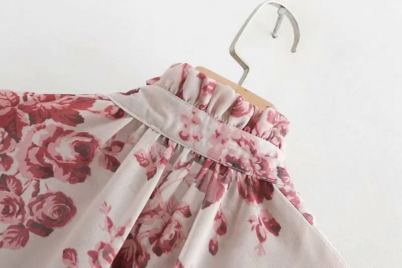 2019 элегантное со стоячим воротником топы Офисная Женская рабочая одежда длинный