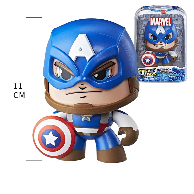Hasbro Marvel Mighty Muggs сменная кукла Халк Капитан Америка танос Человек-паук фигурка детская игрушка подарок - Цвет: 1