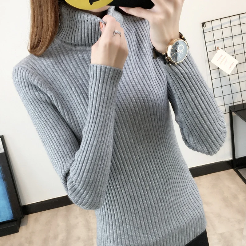The wind in autumn and winter women's Harajuku turtleneck sweater set new head short sleeved shirt Korean thickening | Женская
