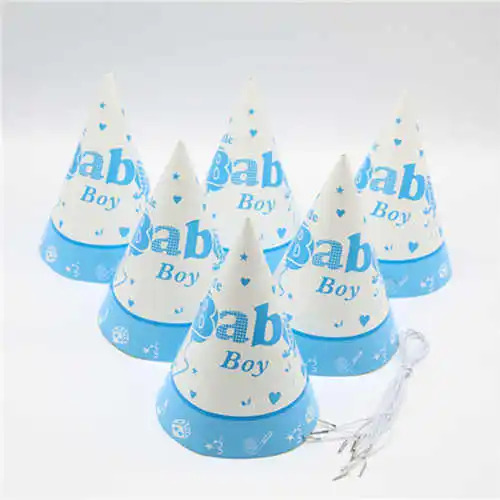 6pcs-Hat Одноразовый поднос и бумажное полотенце для вечеринки на день рождения, украшения для вечеринки сделанные своими руками украшения для дня рождения детей - Цвет: 6pcs-Hat