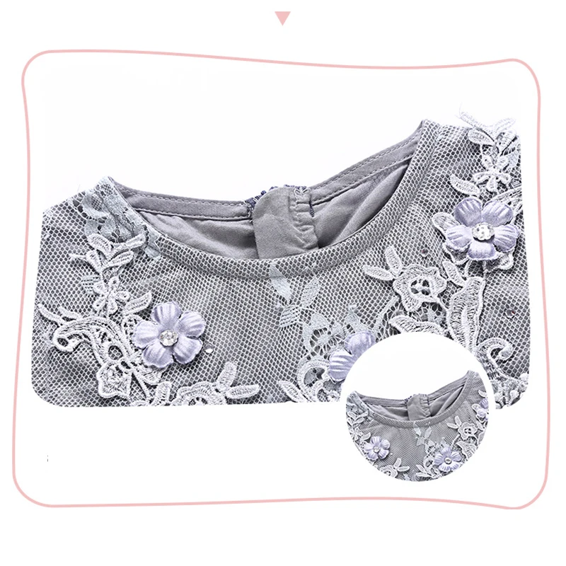 Летнее платье для девочек без рукавов сказочное принцессы асимметричный кружево