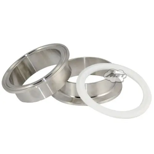 

MEGAIRON SS316 Sanitary Couple Set with 2pcs 2.5" Pipe OD 63mm Sanitary Weld on Ferrule + 1pcs PTFE Gasket