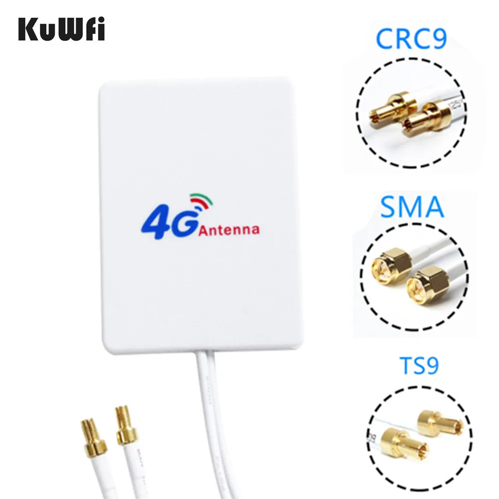 

KuWfi 3G/4G LTE Antenna 4G External Antennas With 3m Cable for Huawei ZTE 4G LTE Router Modem Aerial with TS9/ CRC9/ SMA Connect