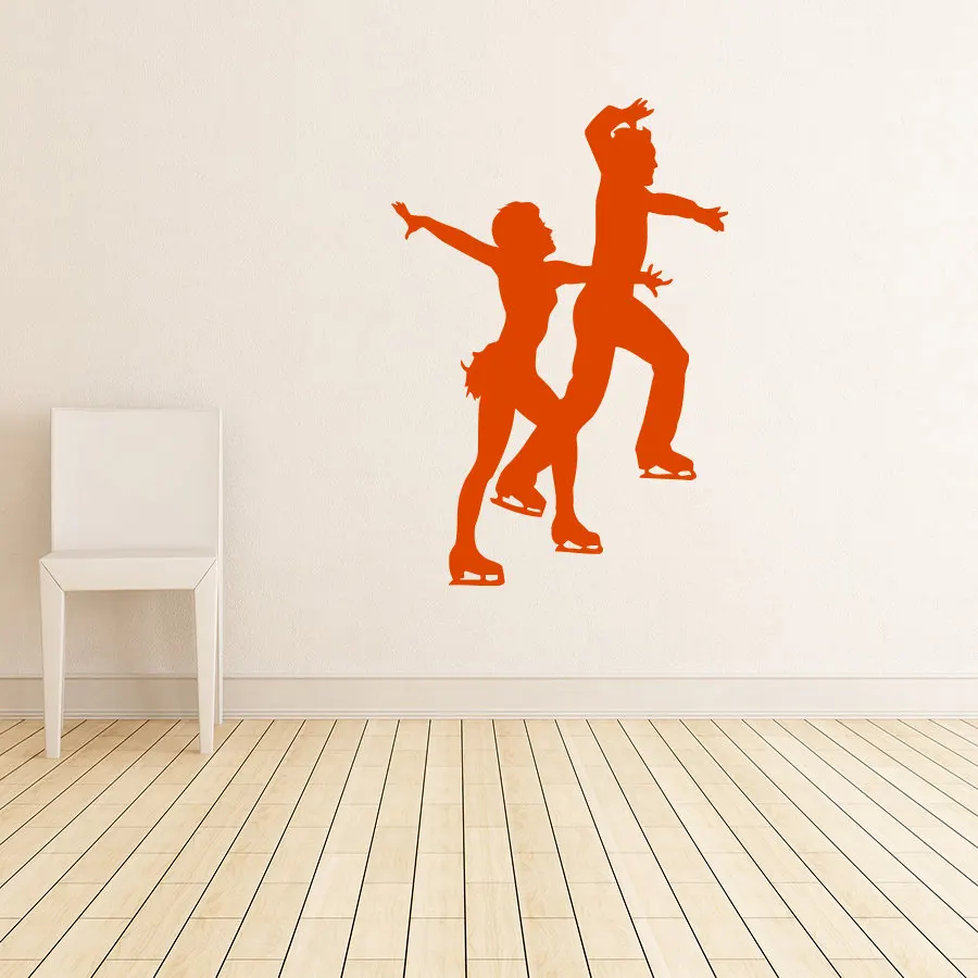 Искусство виниловая Спортивная наклейка Фигурное катание пар Танцы с коротким и