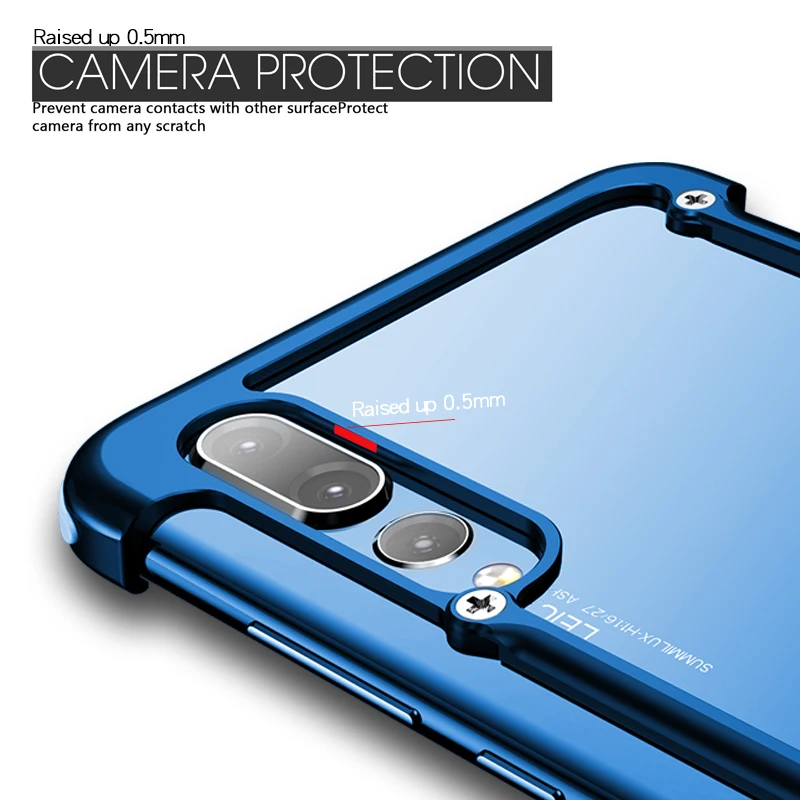 Металлический чехол с подушкой безопасности OATSBASF для huawei p30 6 1 дюйма Роскошный P30