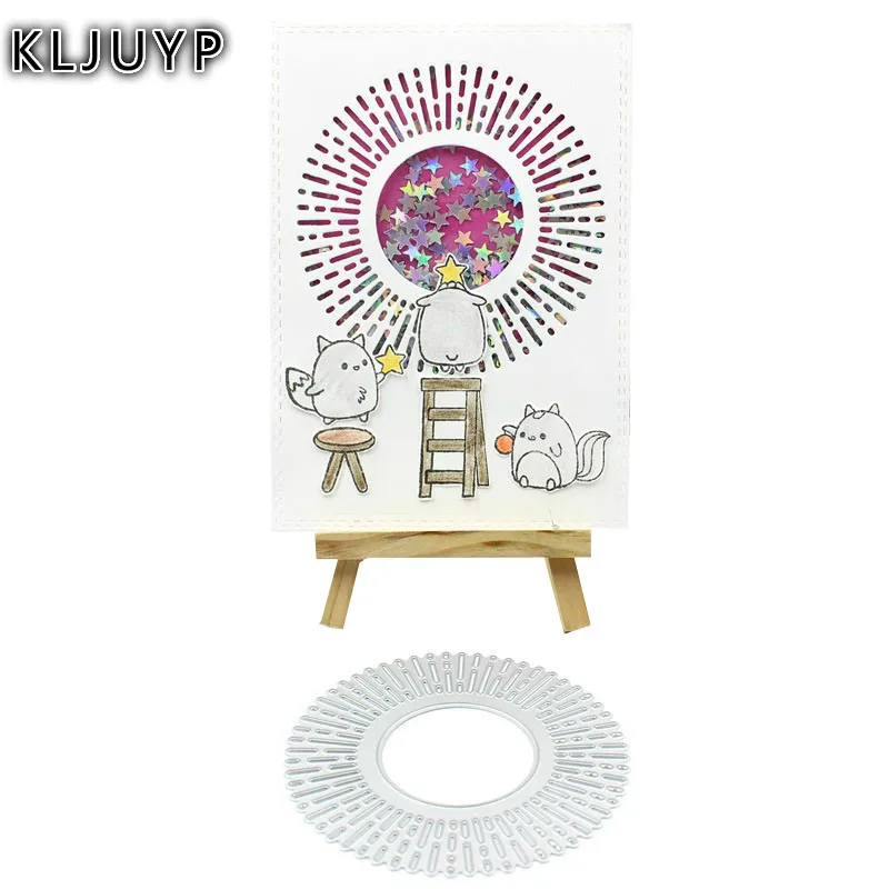 KLJUYP новые круглые металлические трафареты для пресс-формы для DIY скрапбукинга/фото украшение для альбома тиснение бумажные карточки ручной работы 2210