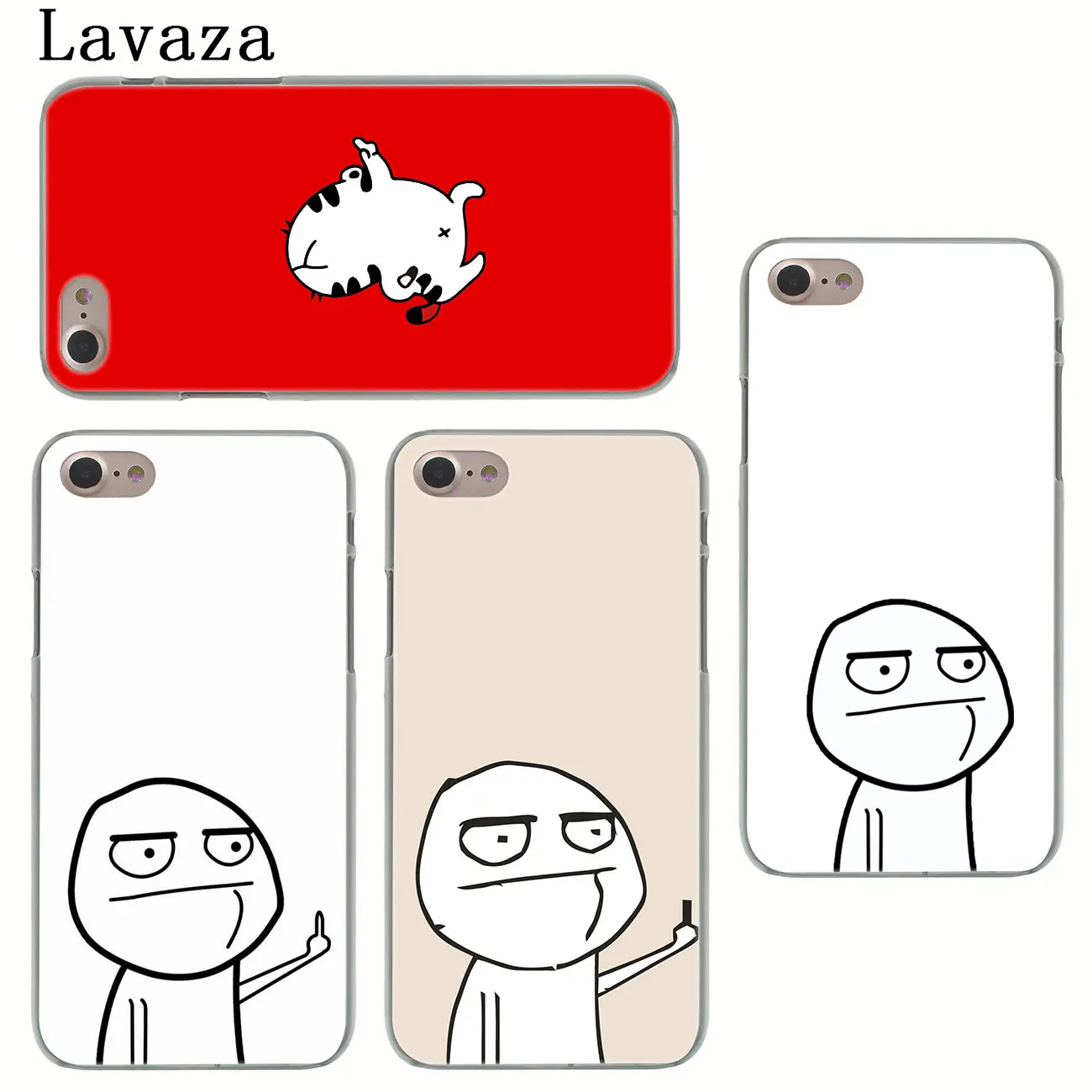 Lavaza meme лицевой средний палец Забавный мультфильм влюбленных жесткий чехол для