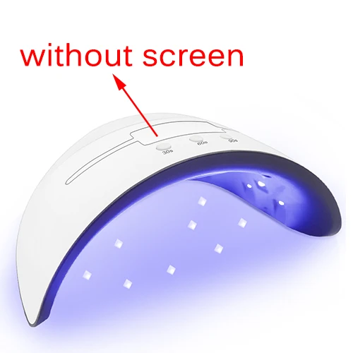 without screen 36 Вт УФ лампа для сушки ногтей всех типов гель 12 светодиодов машина для отверждения всех видов гель-лака гель-светильник 30 s/60 s/99 s таймер - Цвет: without screen