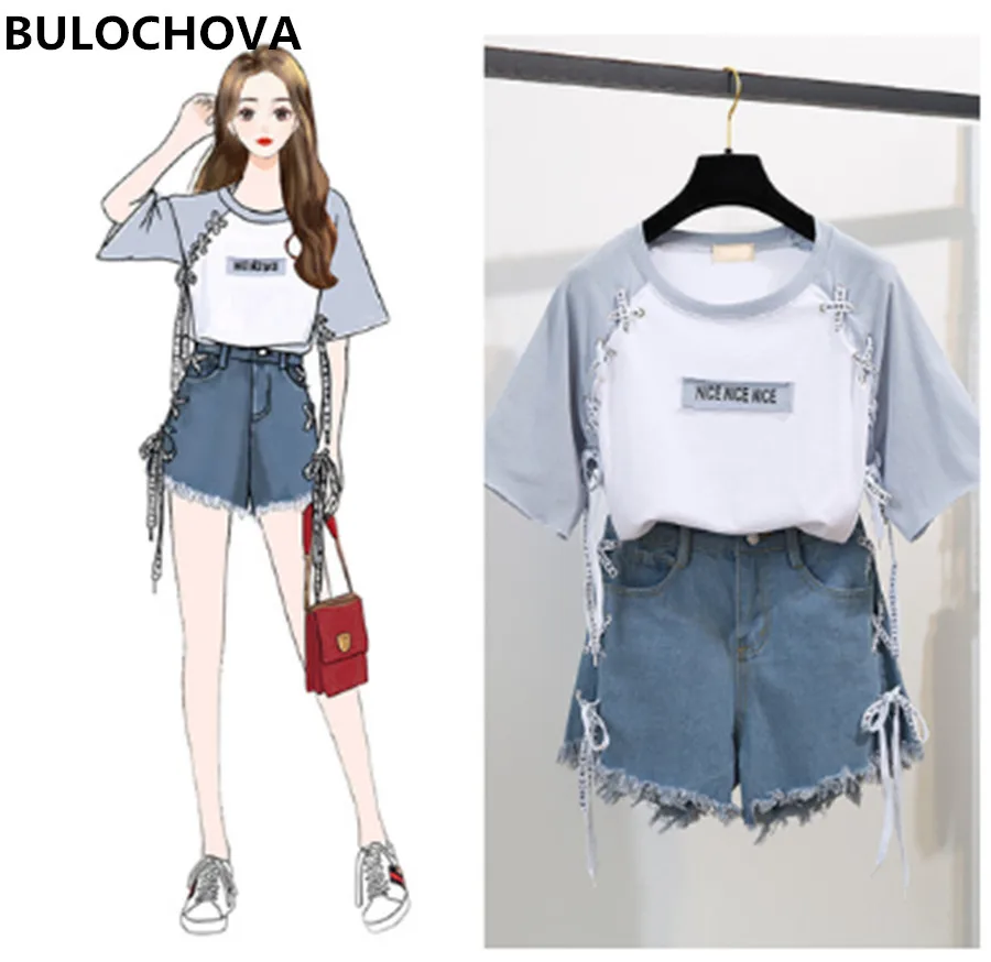 Комплект из 2 предметов Женский модная футболка с надписью для студентов топ и