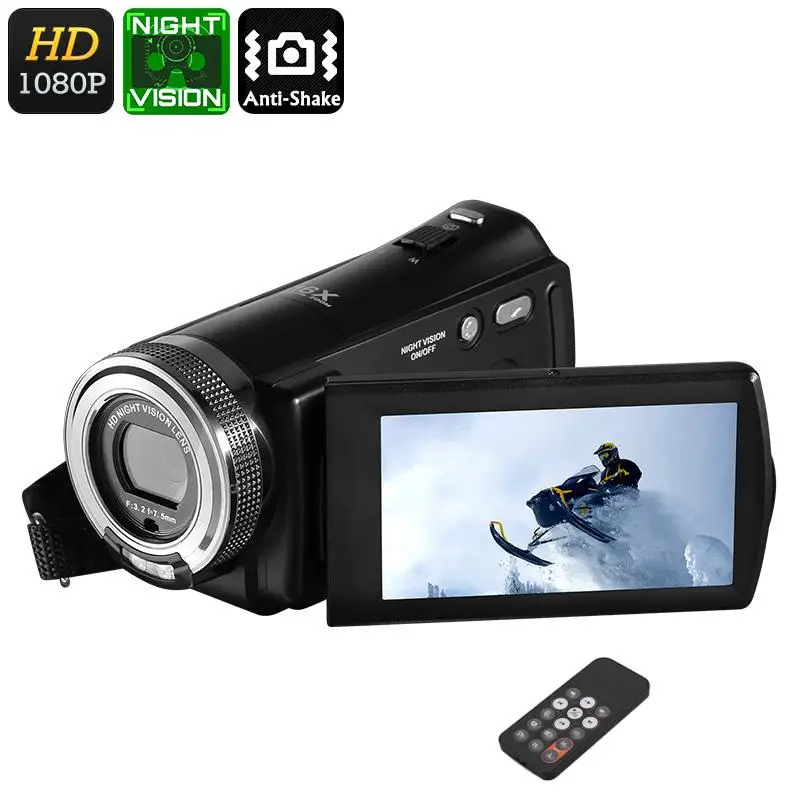 Видео Камера Full HD 16X цифровой зум Запись видеокамера w/3 0 дюймов Вращающийся ЖК