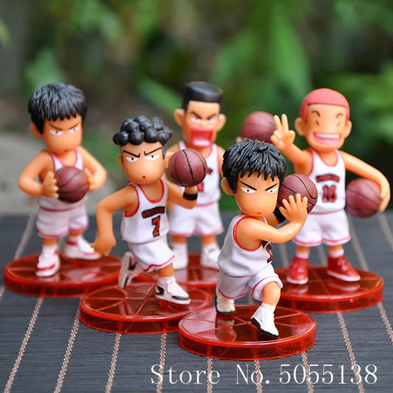 5 шт./лот SLAM DUNK Shohoku баскетбольный игрок Аниме фигурки Куклы ханамичи сакураги