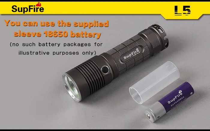 Supfire L5 CREE XM L T6 10 Вт светодиодный фонарик 1100 люмен 18650 батарея|torch 18650|led light torchled