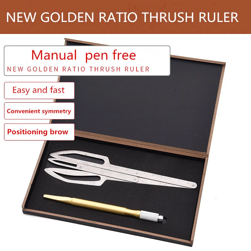 1PCS Golden Ratio Measure Microblading Stainless Steel Ruler Permanent Makeup Eyebrow Tattoo Design Calipers Stencil Free Ship | Красота и