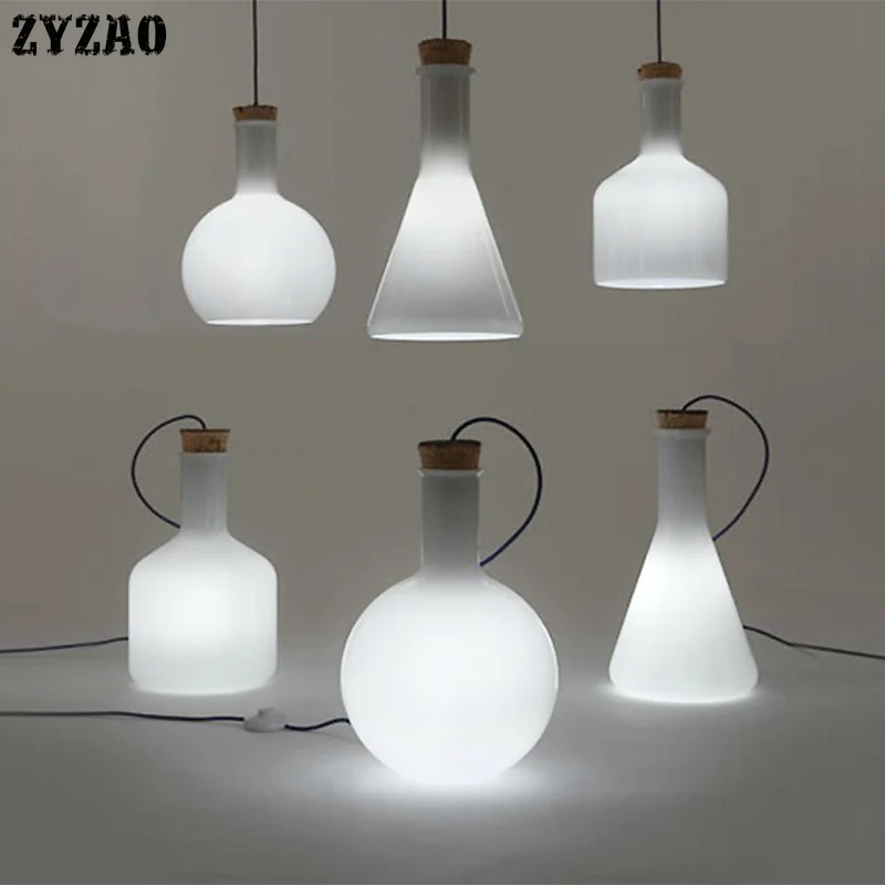 Настольные лампы в скандинавском стиле со стеклянными бутылками Современный