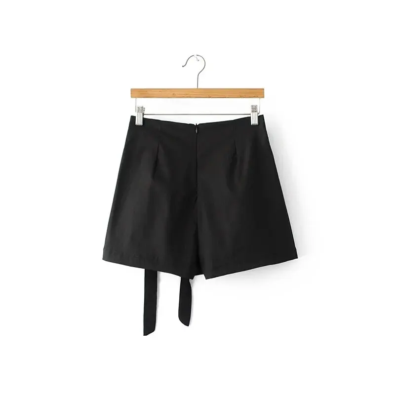 2017 Spring and Summer Women's lace up shorts skirts Pleated cross Empire cute short skirter XS S M L | Женская одежда