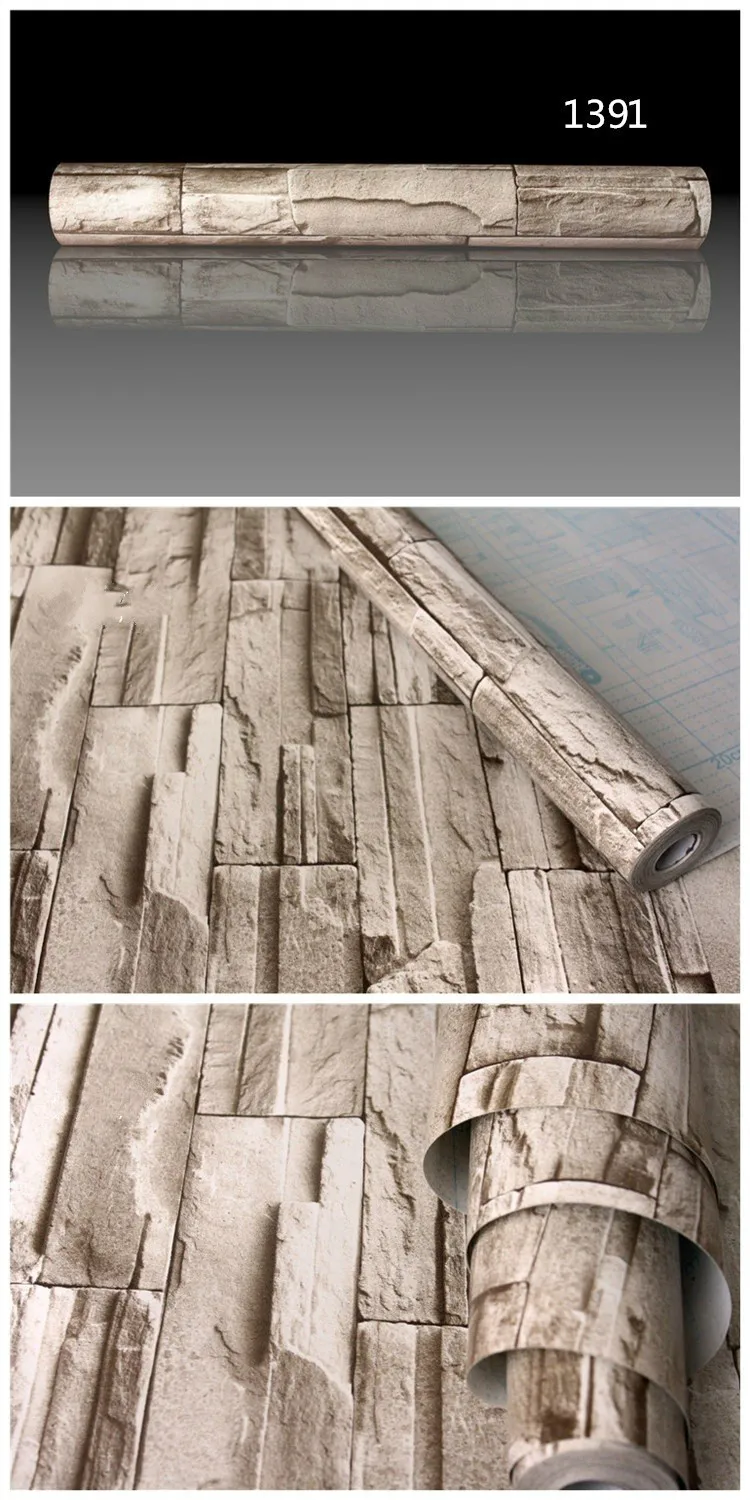 ПВХ виниловые современные обои из искусственного камня 3D Гостиная Спальня