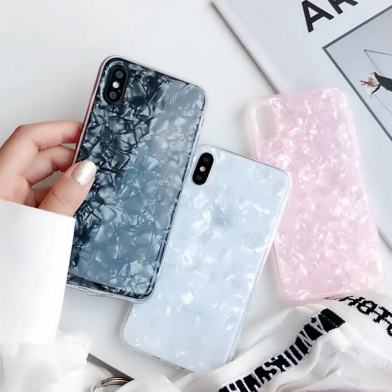 Глянцевый чехол для телефона iPhone 6 6S 7 8 Plus 7plus 6plus блестящий накладка из силикона 10 X
